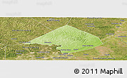 Physical Panoramic Map of Comal County, satellite outside