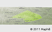 Physical Panoramic Map of Comal County, semi-desaturated