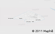 Silver Style Panoramic Map of Comal County, single color outside