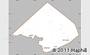 Gray Simple Map of Comal County, cropped outside