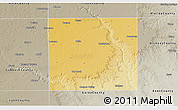Physical 3D Map of Crosby County, semi-desaturated