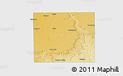 Physical 3D Map of Crosby County, single color outside