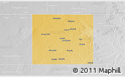 Physical 3D Map of Dawson County, lighten, desaturated