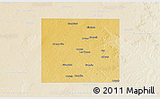 Physical 3D Map of Dawson County, lighten