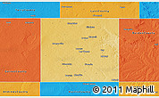 Physical 3D Map of Dawson County, political outside
