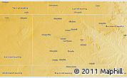 Physical 3D Map of Dawson County