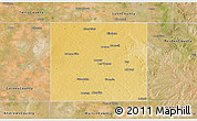 Physical 3D Map of Dawson County, satellite outside