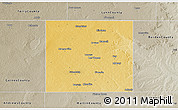 Physical 3D Map of Dawson County, semi-desaturated