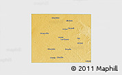 Physical 3D Map of Dawson County, single color outside