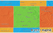 Political 3D Map of Dawson County