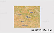 Satellite 3D Map of Dawson County, cropped outside