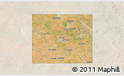 Satellite 3D Map of Dawson County, lighten