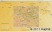 Satellite 3D Map of Dawson County, physical outside