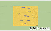 Savanna Style 3D Map of Dawson County, single color outside