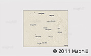 Shaded Relief 3D Map of Dawson County, cropped outside