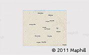 Shaded Relief 3D Map of Dawson County, single color outside