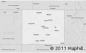 Silver Style 3D Map of Dawson County