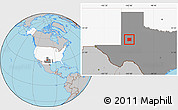 Gray Location Map of Dawson County, highlighted country, highlighted parent region