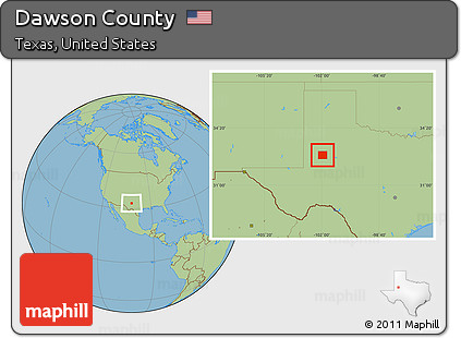 Savanna Style Location Map of Dawson County
