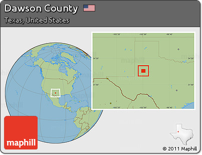 Savanna Style Location Map of Dawson County