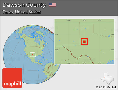 Savanna Style Location Map of Dawson County