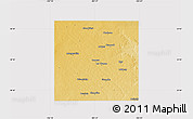 Physical Map of Dawson County, cropped outside