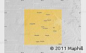 Physical Map of Dawson County, lighten, desaturated