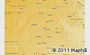 Physical Map of Dawson County