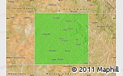 Political Map of Dawson County, satellite outside