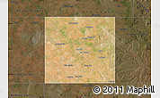 Satellite Map of Dawson County, darken