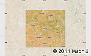 Satellite Map of Dawson County, lighten
