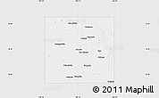 Silver Style Map of Dawson County, single color outside