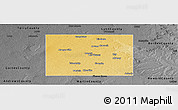 Physical Panoramic Map of Dawson County, darken, desaturated