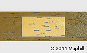 Physical Panoramic Map of Dawson County, darken