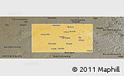 Physical Panoramic Map of Dawson County, darken, semi-desaturated