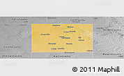 Physical Panoramic Map of Dawson County, desaturated