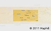 Physical Panoramic Map of Dawson County, lighten