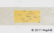 Physical Panoramic Map of Dawson County, lighten, semi-desaturated