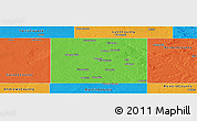 Political Panoramic Map of Dawson County