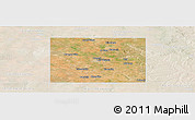 Satellite Panoramic Map of Dawson County, lighten