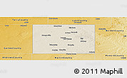 Shaded Relief Panoramic Map of Dawson County, physical outside