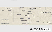 Shaded Relief Panoramic Map of Dawson County
