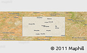 Shaded Relief Panoramic Map of Dawson County, satellite outside