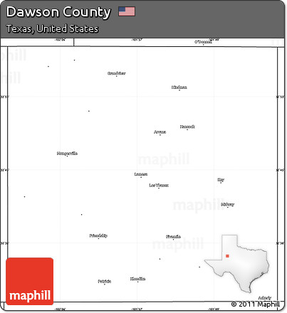 Blank Simple Map of Dawson County