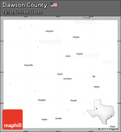 Gray Simple Map of Dawson County