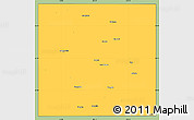 Savanna Style Simple Map of Dawson County, cropped outside