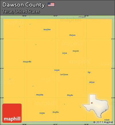Savanna Style Simple Map of Dawson County
