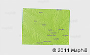 Physical 3D Map of Denton County, single color outside