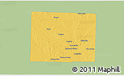 Savanna Style 3D Map of Denton County, single color outside