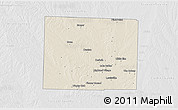Shaded Relief 3D Map of Denton County, lighten, desaturated
